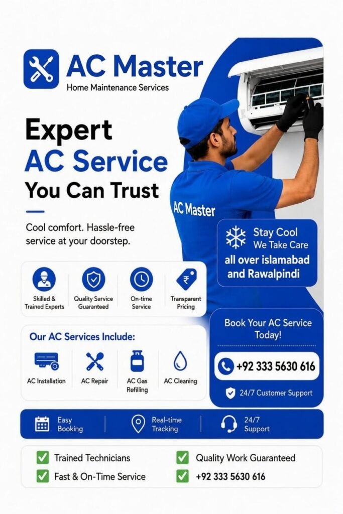 Expert AC Service in Islamabad & Rawalpindi – AC Master